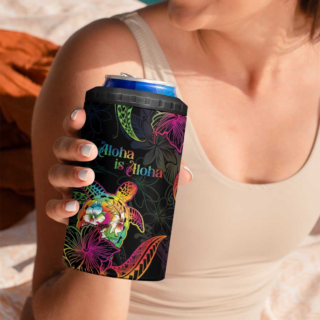 Hawaii Pride 4 in 1 Can Cooler Tumbler Aloha Is Aloha