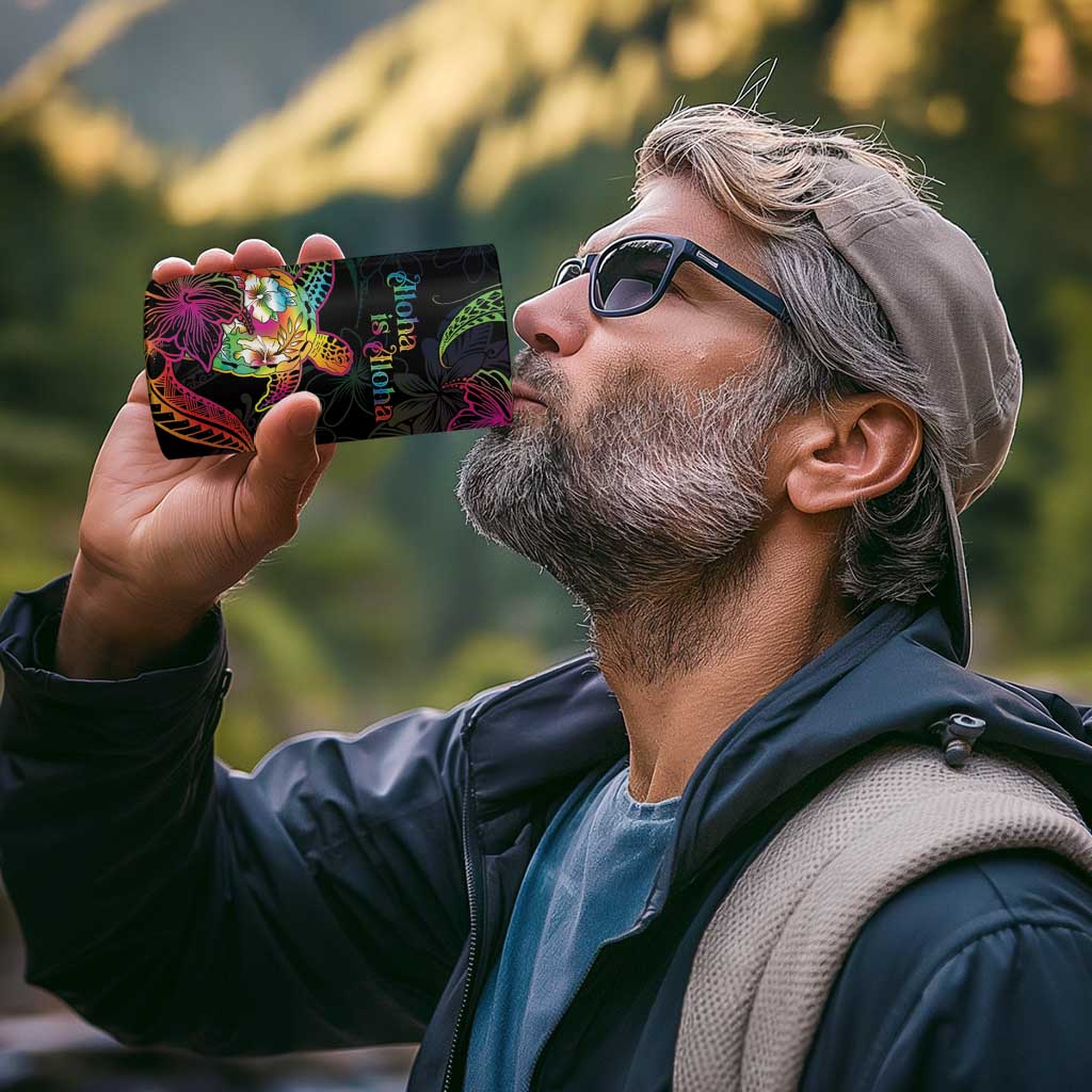 Hawaii Pride 4 in 1 Can Cooler Tumbler Aloha Is Aloha