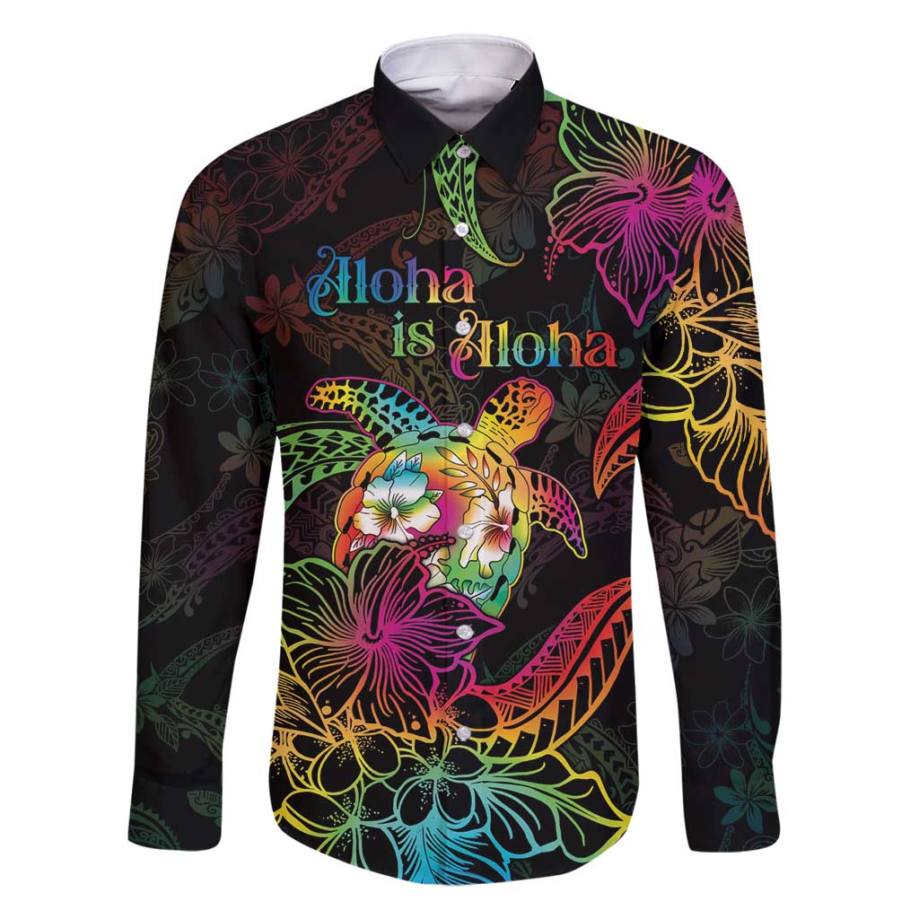 Hawaii Pride Family Matching Mermaid Dress and Hawaiian Shirt Aloha Is Aloha