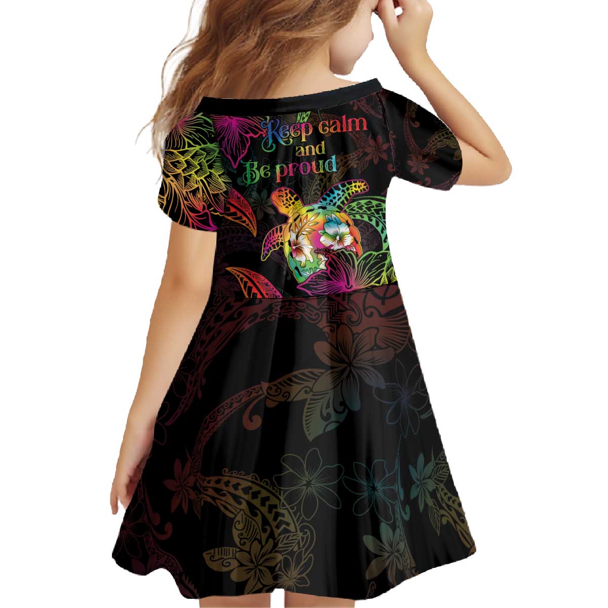 Hawaii Pride Family Matching Off The Shoulder Long Sleeve Dress and Hawaiian Shirt Aloha Is Aloha