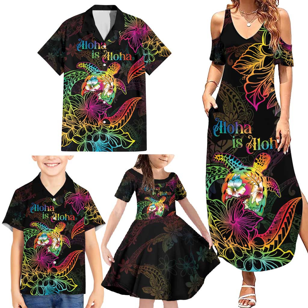 Hawaii Pride Family Matching Summer Maxi Dress and Hawaiian Shirt Aloha Is Aloha
