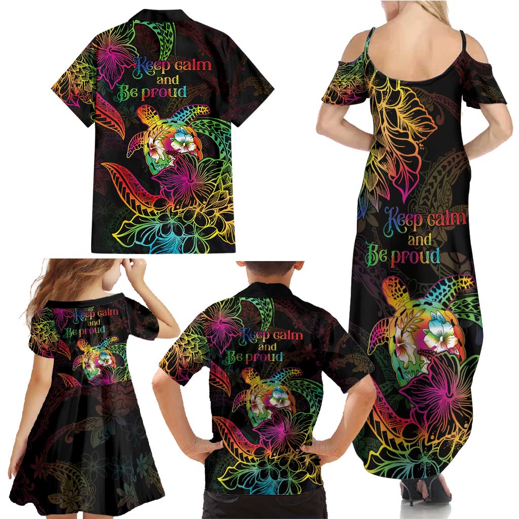 Hawaii Pride Family Matching Summer Maxi Dress and Hawaiian Shirt Aloha Is Aloha