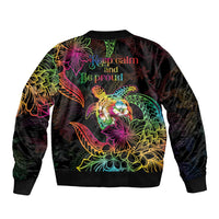 Hawaii Pride Sleeve Zip Bomber Jacket Aloha Is Aloha