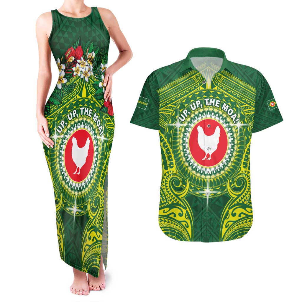 Personalized American Samoa Manua Cession Day Couples Matching Tank Maxi Dress and Hawaiian Shirt Up Up The Moa
