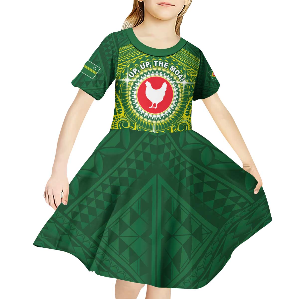 Personalized American Samoa Manua Cession Day Kid Short Sleeve Dress Up Up The Moa