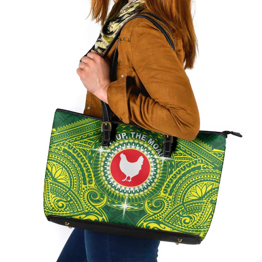 American Samoa Manua Cession Day Leather Tote Bag Up Up The Moa