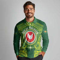Personalized American Samoa Manua Cession Day Long Sleeve Polo Shirt Up Up The Moa