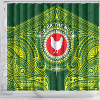 American Samoa Manua Cession Day Shower Curtain Up Up The Moa