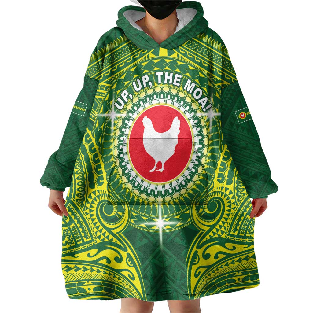Personalized American Samoa Manua Cession Day Wearable Blanket Hoodie Up Up The Moa