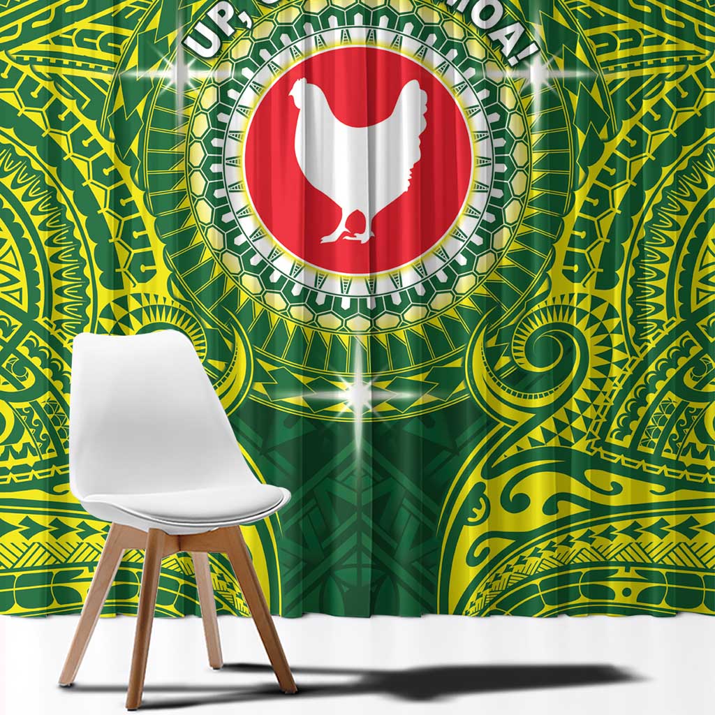 American Samoa Manua Cession Day Window Curtain Up Up The Moa