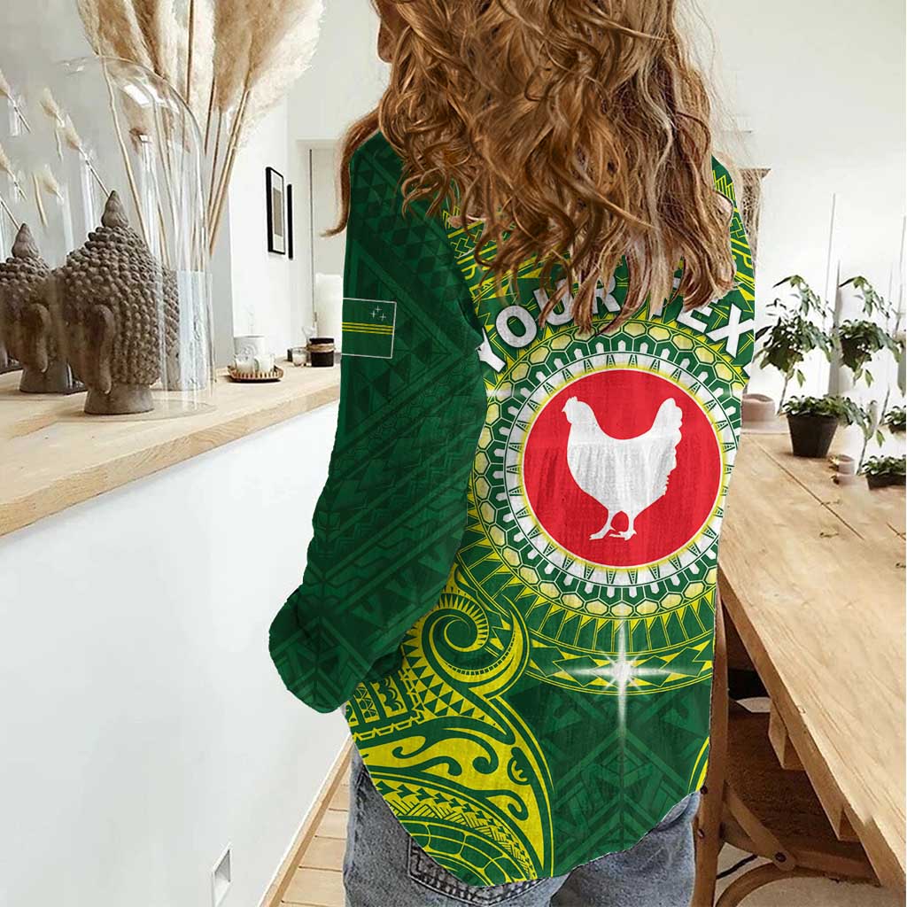 Personalized American Samoa Manua Cession Day Women Casual Shirt Up Up The Moa