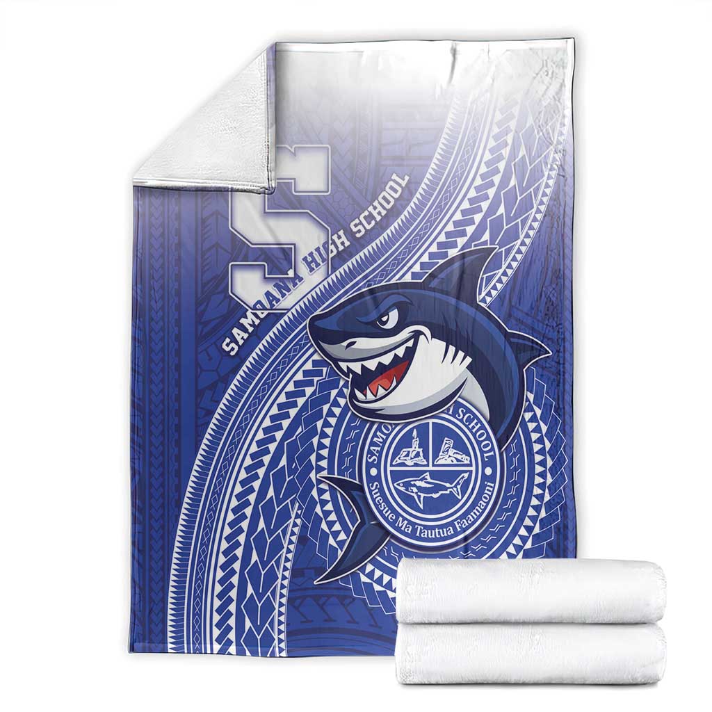 Samoana High School Blanket Polynesian Tribal Shark