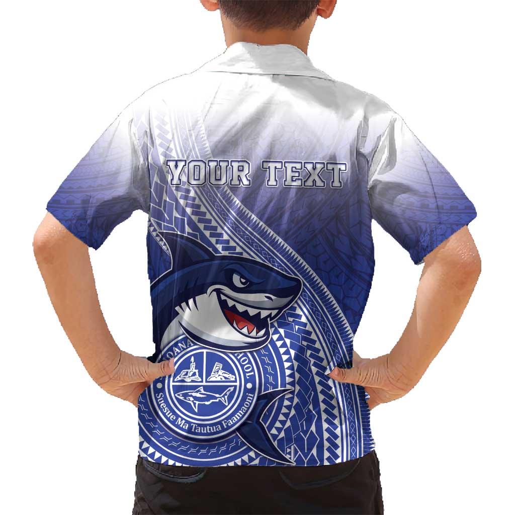 Personalized Samoana High School Family Matching Puletasi and Hawaiian Shirt Polynesian Tribal Shark LT05 - Polynesian Pride