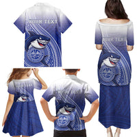 Personalized Samoana High School Family Matching Puletasi and Hawaiian Shirt Polynesian Tribal Shark LT05 - Polynesian Pride