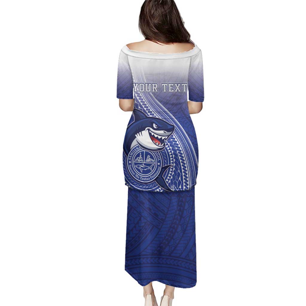 Personalized Samoana High School Family Matching Puletasi and Hawaiian Shirt Polynesian Tribal Shark LT05 - Polynesian Pride
