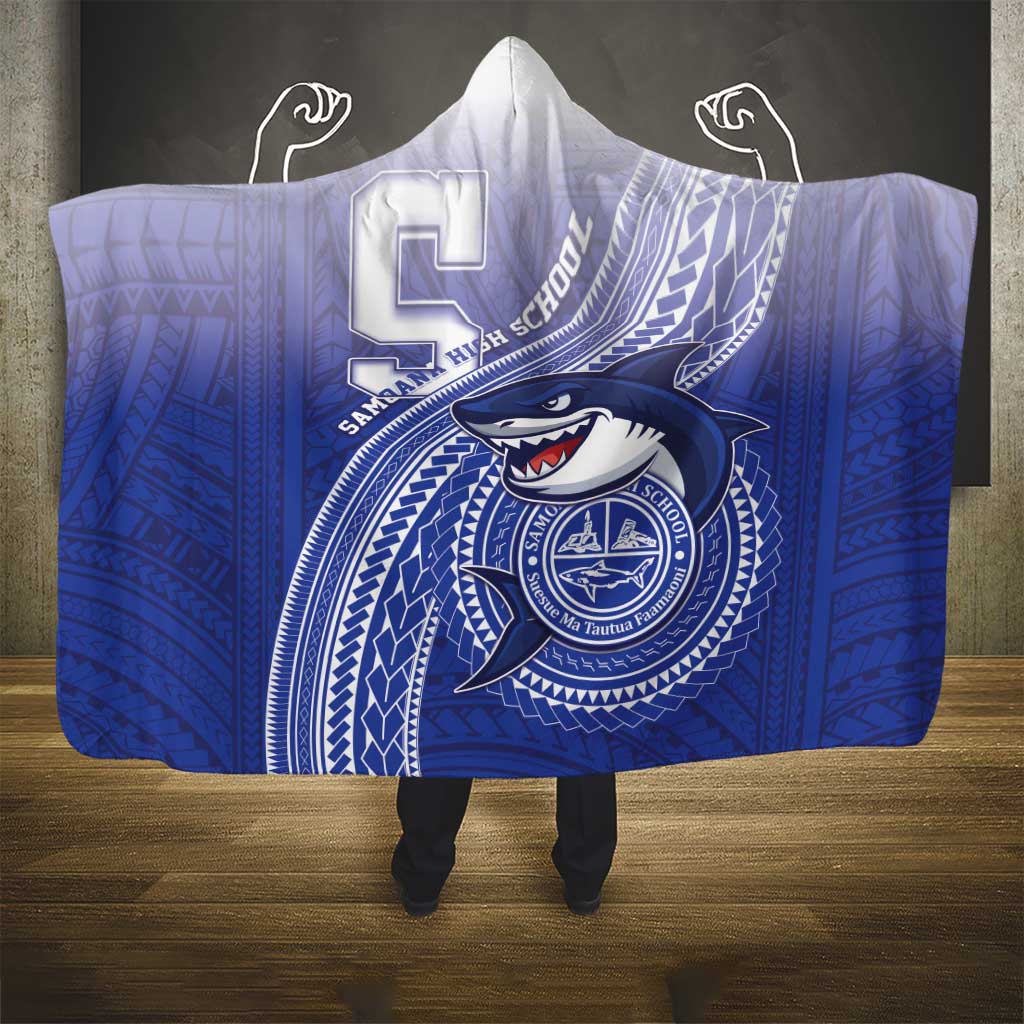 Samoana High School Hooded Blanket Polynesian Tribal Shark LT05 - Polynesian Pride