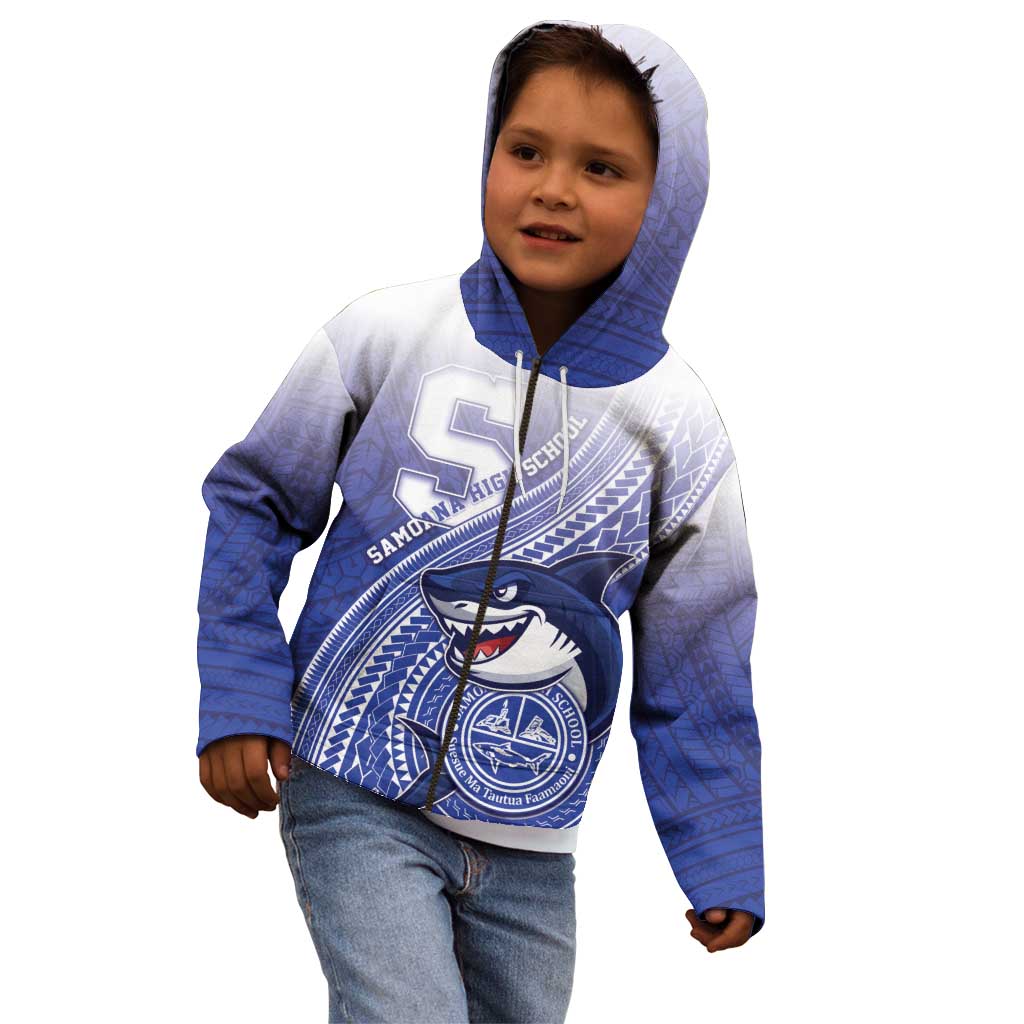 Personalized Samoana High School Kid Hoodie Polynesian Tribal Shark LT05 - Polynesian Pride