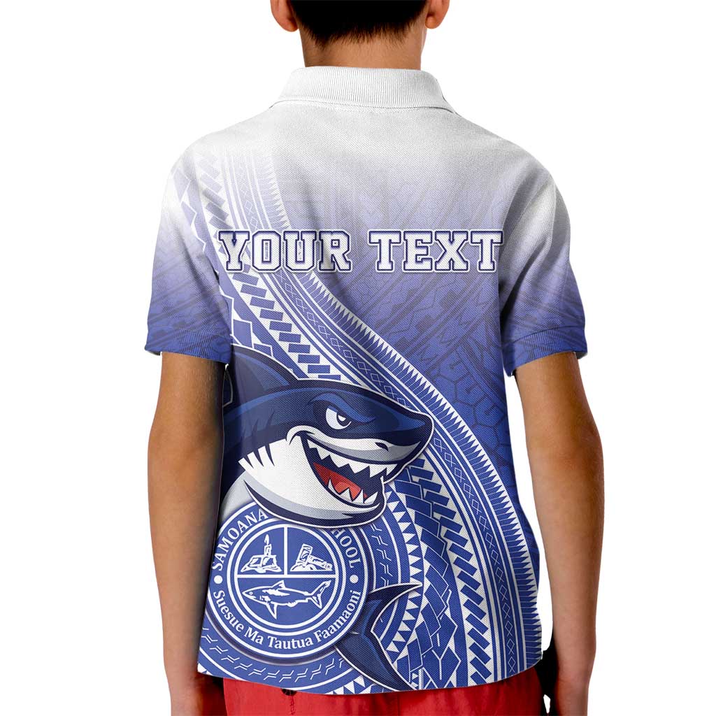 Personalized Samoana High School Kid Polo Shirt Polynesian Tribal Shark LT05 - Polynesian Pride