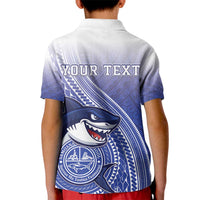 Personalized Samoana High School Kid Polo Shirt Polynesian Tribal Shark LT05 - Polynesian Pride