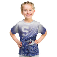 Personalized Samoana High School Kid T Shirt Polynesian Tribal Shark