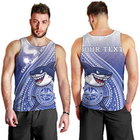 Personalized Samoana High School Men Tank Top Polynesian Tribal Shark