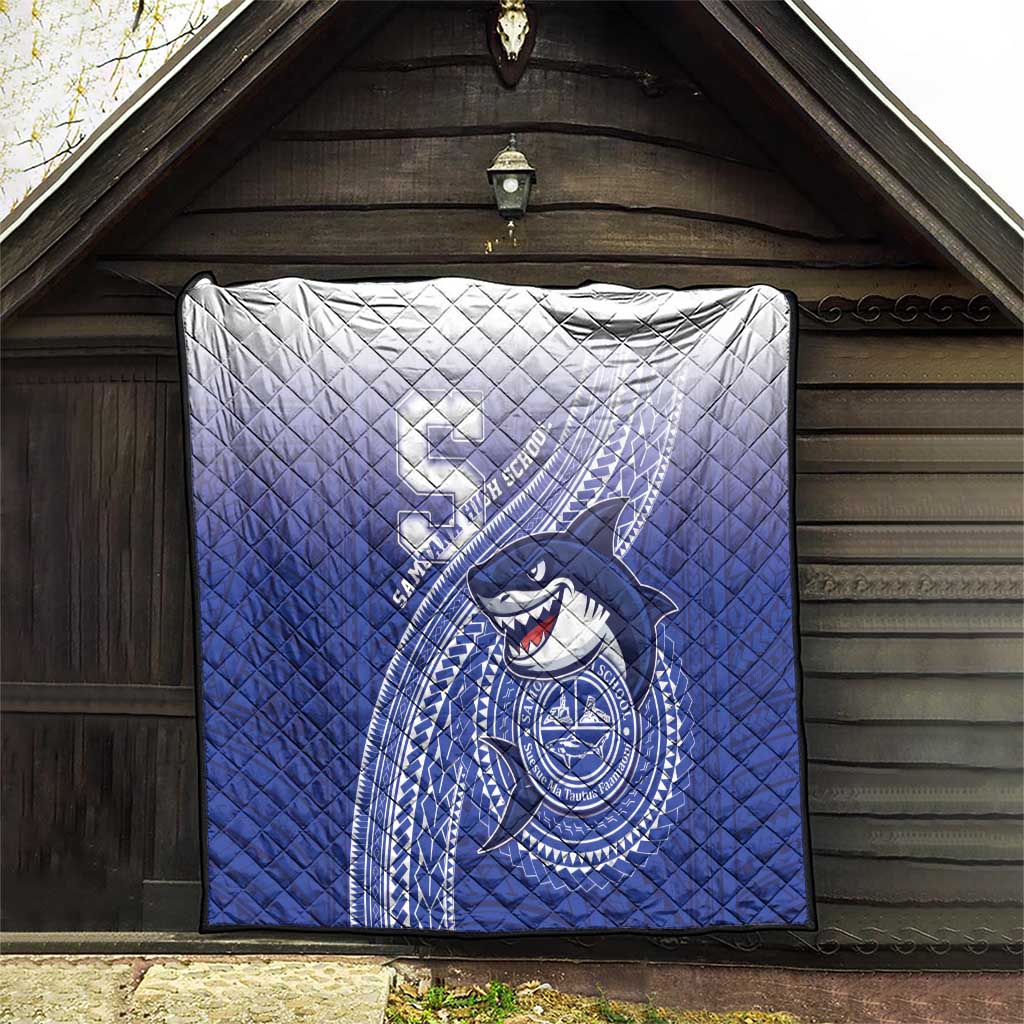 Samoana High School Quilt Polynesian Tribal Shark