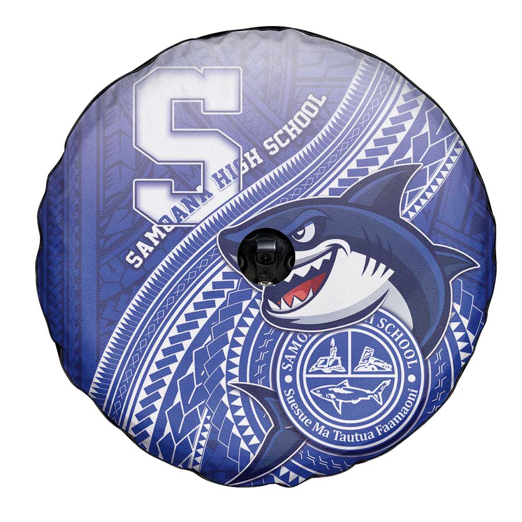 Samoana High School Spare Tire Cover Polynesian Tribal Shark