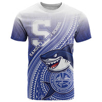 Personalized Samoana High School T Shirt Polynesian Tribal Shark