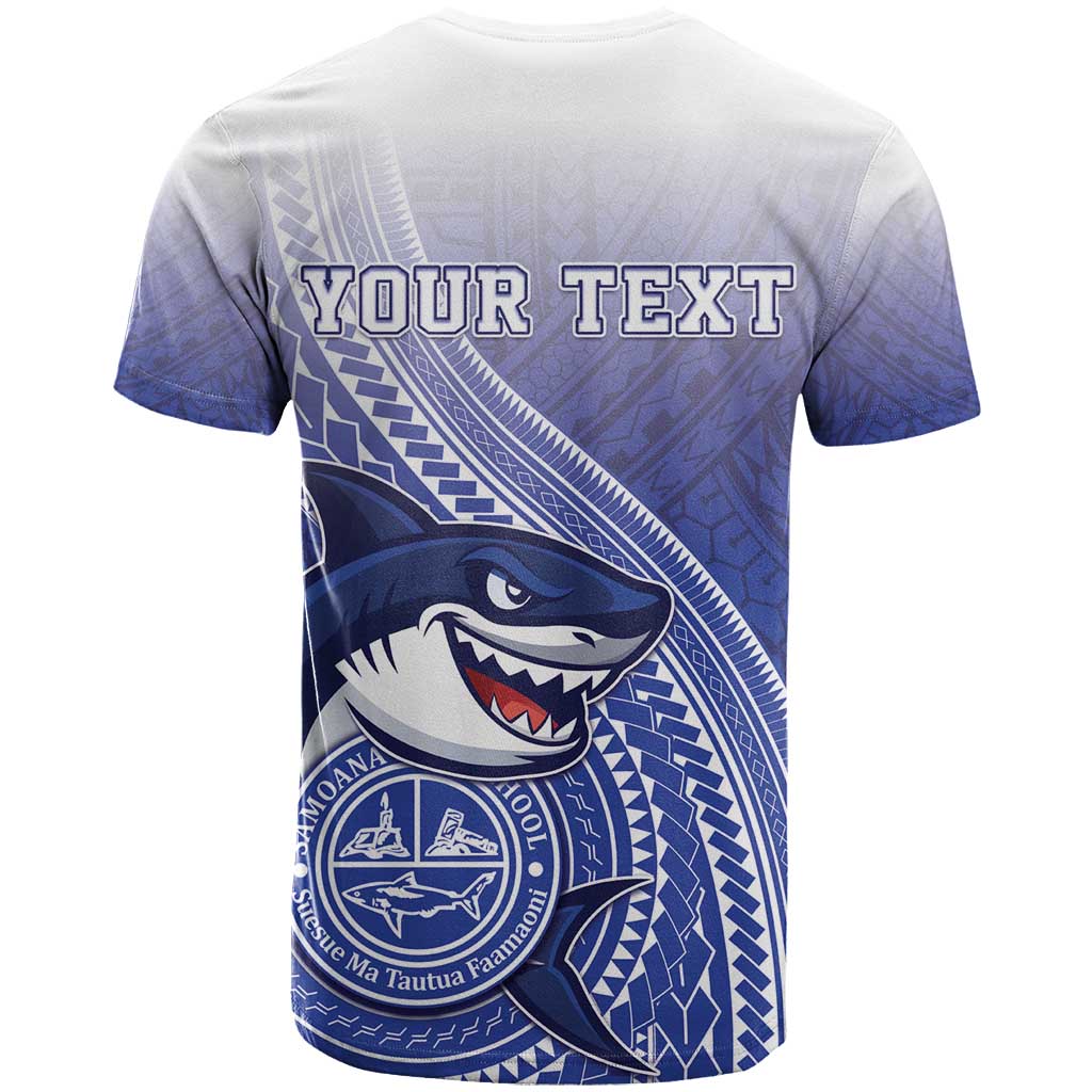 Personalized Samoana High School T Shirt Polynesian Tribal Shark