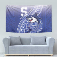 Samoana High School Tapestry Polynesian Tribal Shark
