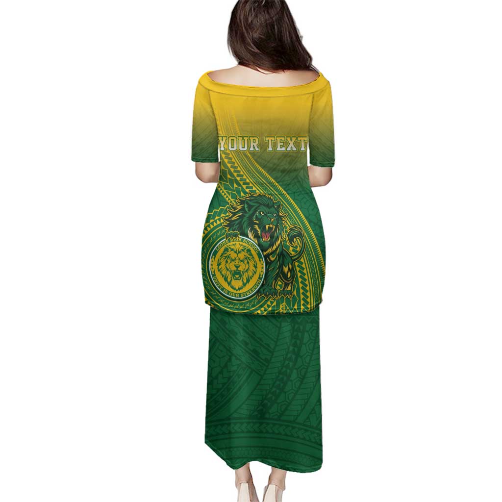 Personalized Leone High School Family Matching Puletasi and Hawaiian Shirt Leone Lion