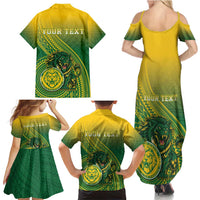 Personalized Leone High School Family Matching Summer Maxi Dress and Hawaiian Shirt Leone Lion
