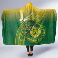 Leone High School Hooded Blanket Leone Lion LT05 One Size Green - Polynesian Pride