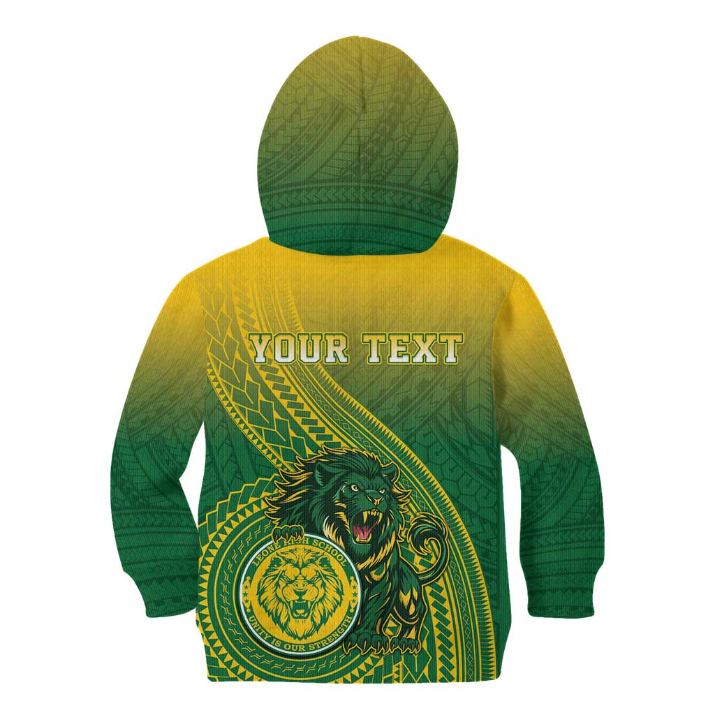 Personalized Leone High School Kid Hoodie Leone Lion LT05 - Polynesian Pride