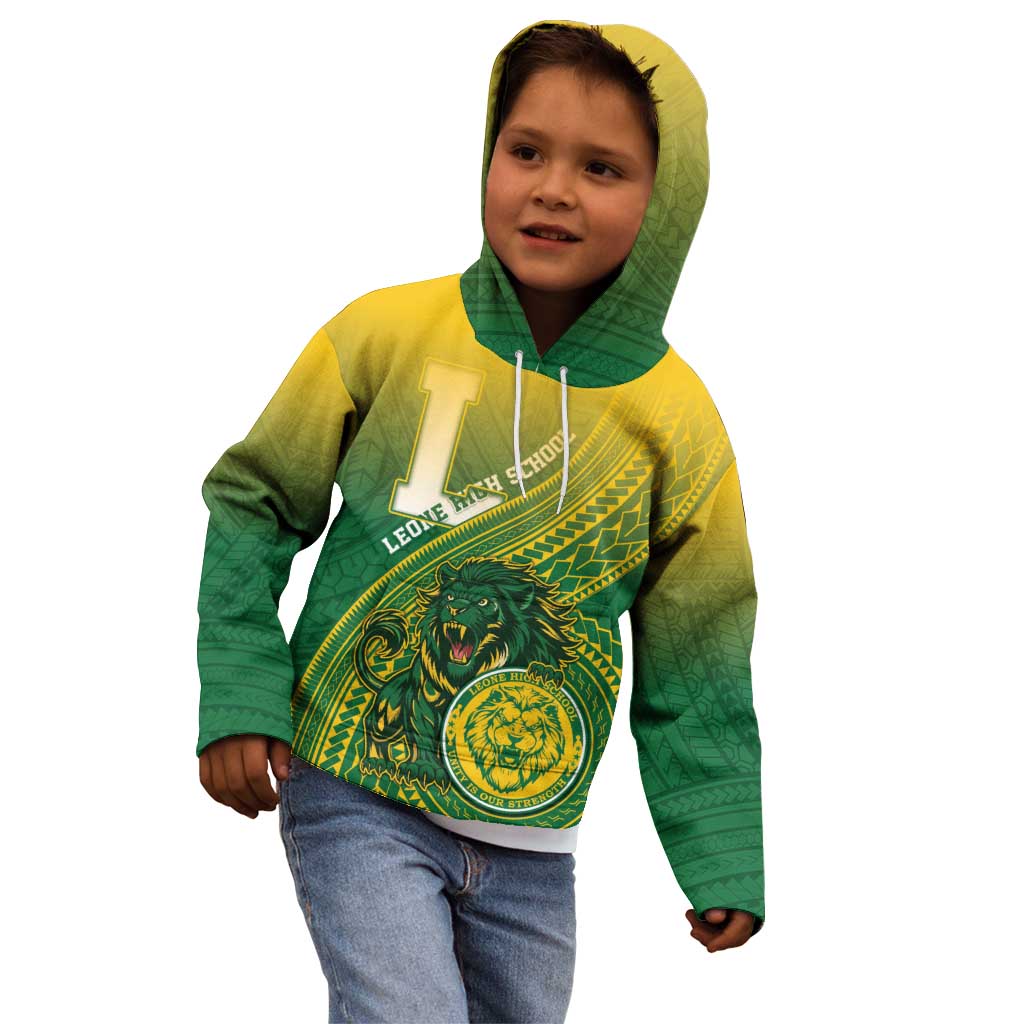 Personalized Leone High School Kid Hoodie Leone Lion LT05 - Polynesian Pride