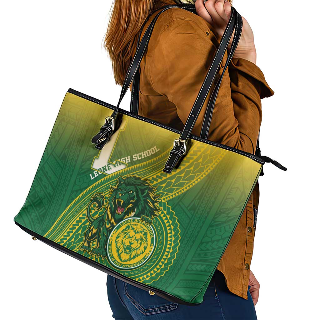 Leone High School Leather Tote Bag Leone Lion