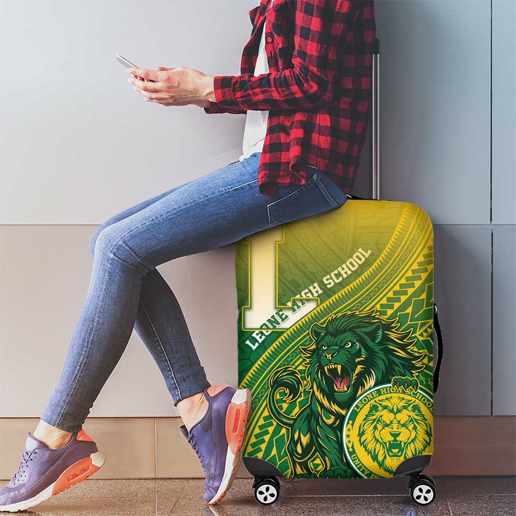 Leone High School Luggage Cover Leone Lion
