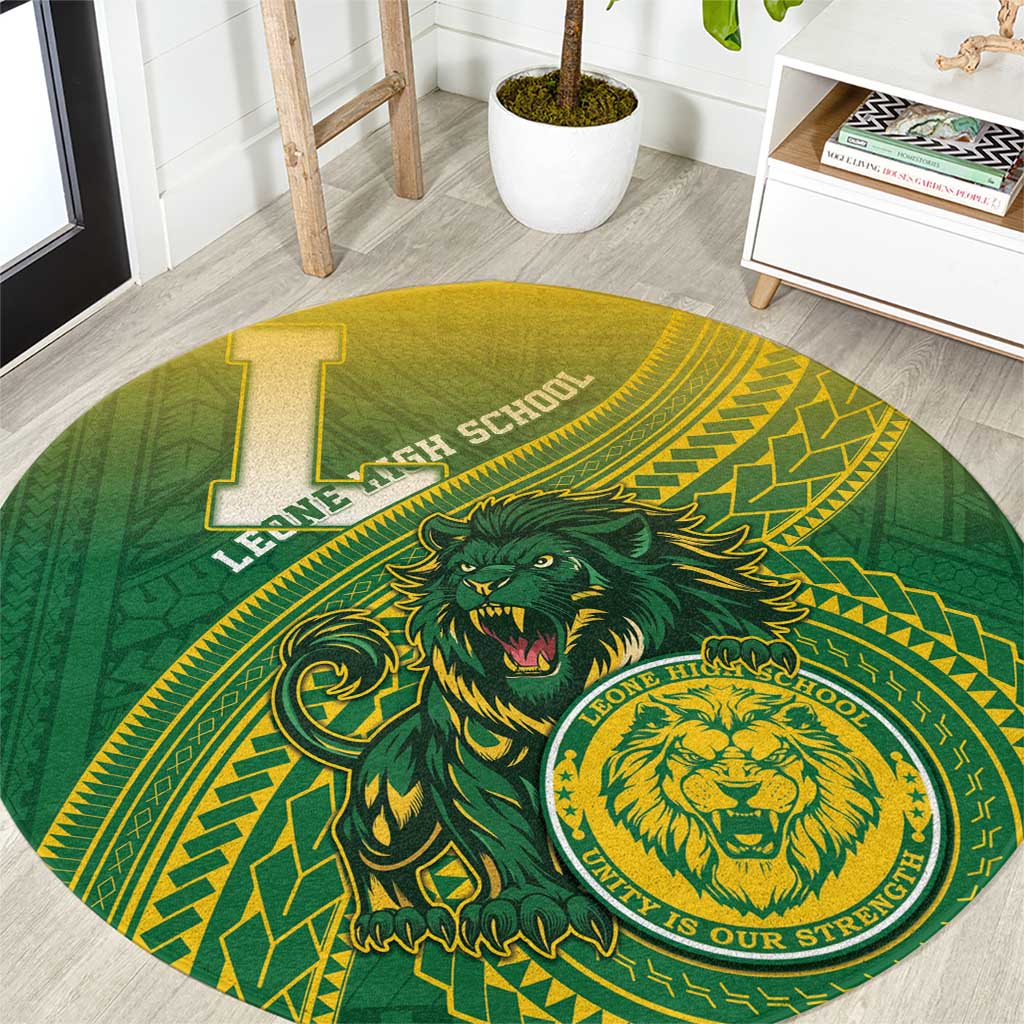 Leone High School Round Carpet Leone Lion