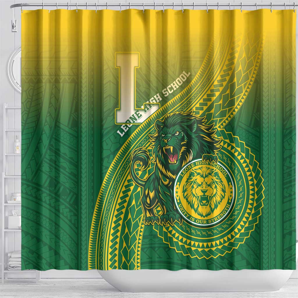Leone High School Shower Curtain Leone Lion