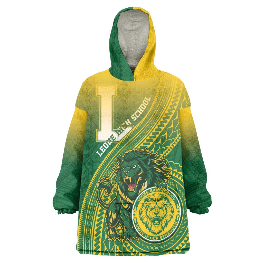 Personalized Leone High School Wearable Blanket Hoodie Leone Lion
