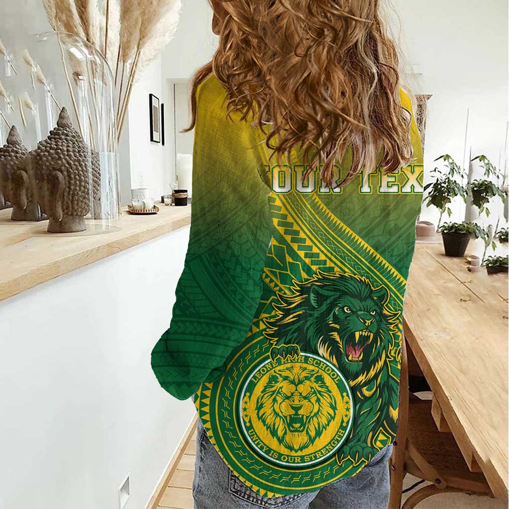 Personalized Leone High School Women Casual Shirt Leone Lion