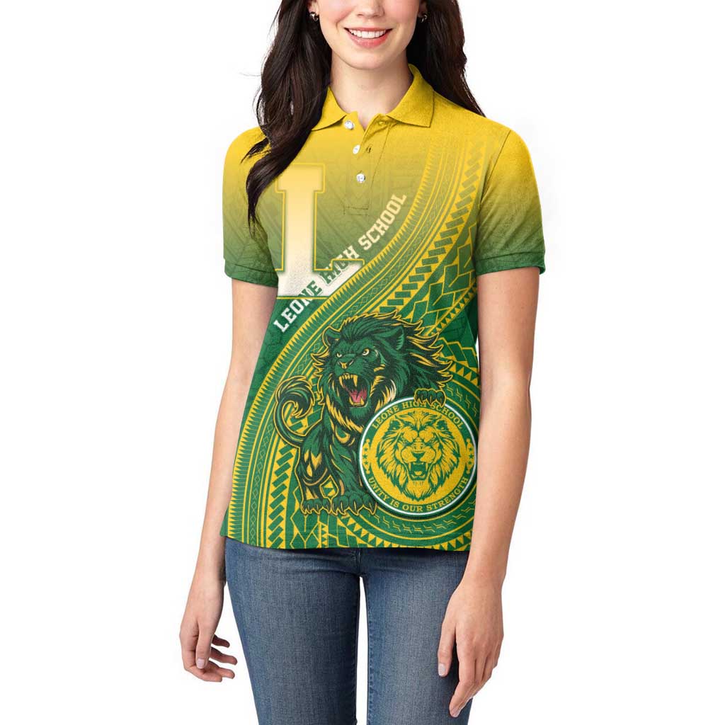 Personalized Leone High School Women Polo Shirt Leone Lion