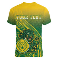 Personalized Leone High School Women V-Neck T-Shirt Leone Lion LT05 - Polynesian Pride