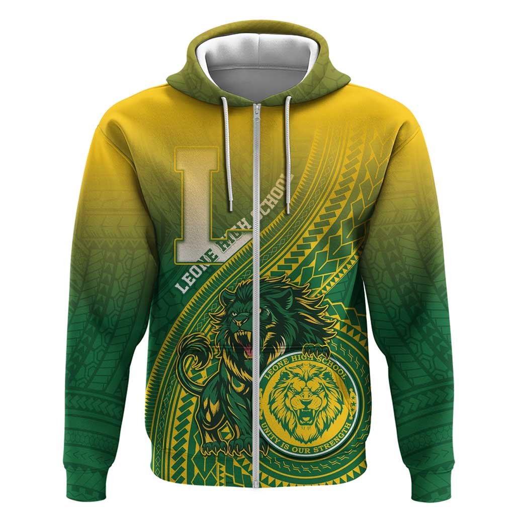 Personalized Leone High School Zip Hoodie Leone Lion