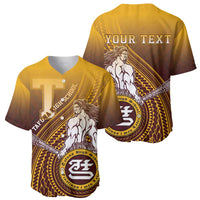 Personalized Tafuna High School Baseball Jersey Polynesian Warrior