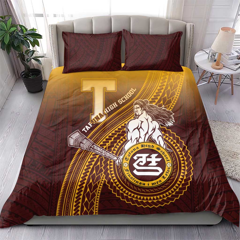 Tafuna High School Bedding Set Polynesian Warrior