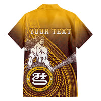 Personalized Tafuna High School Family Matching Off Shoulder Short Dress and Hawaiian Shirt Polynesian Warrior LT05 - Polynesian Pride