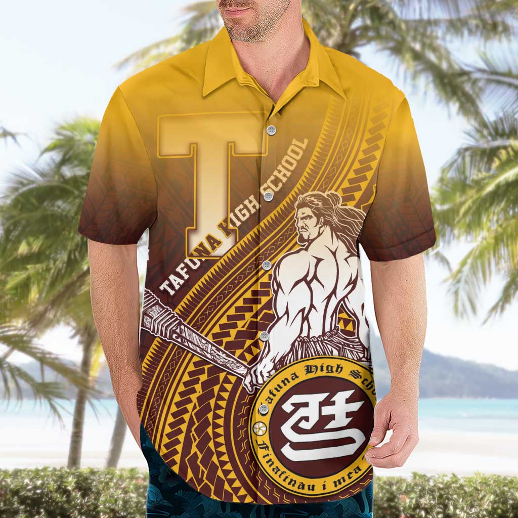 Personalized Tafuna High School Hawaiian Shirt Polynesian Warrior LT05 - Polynesian Pride