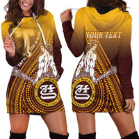 Personalized Tafuna High School Hoodie Dress Polynesian Warrior