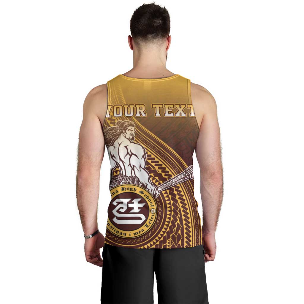 Personalized Tafuna High School Men Tank Top Polynesian Warrior